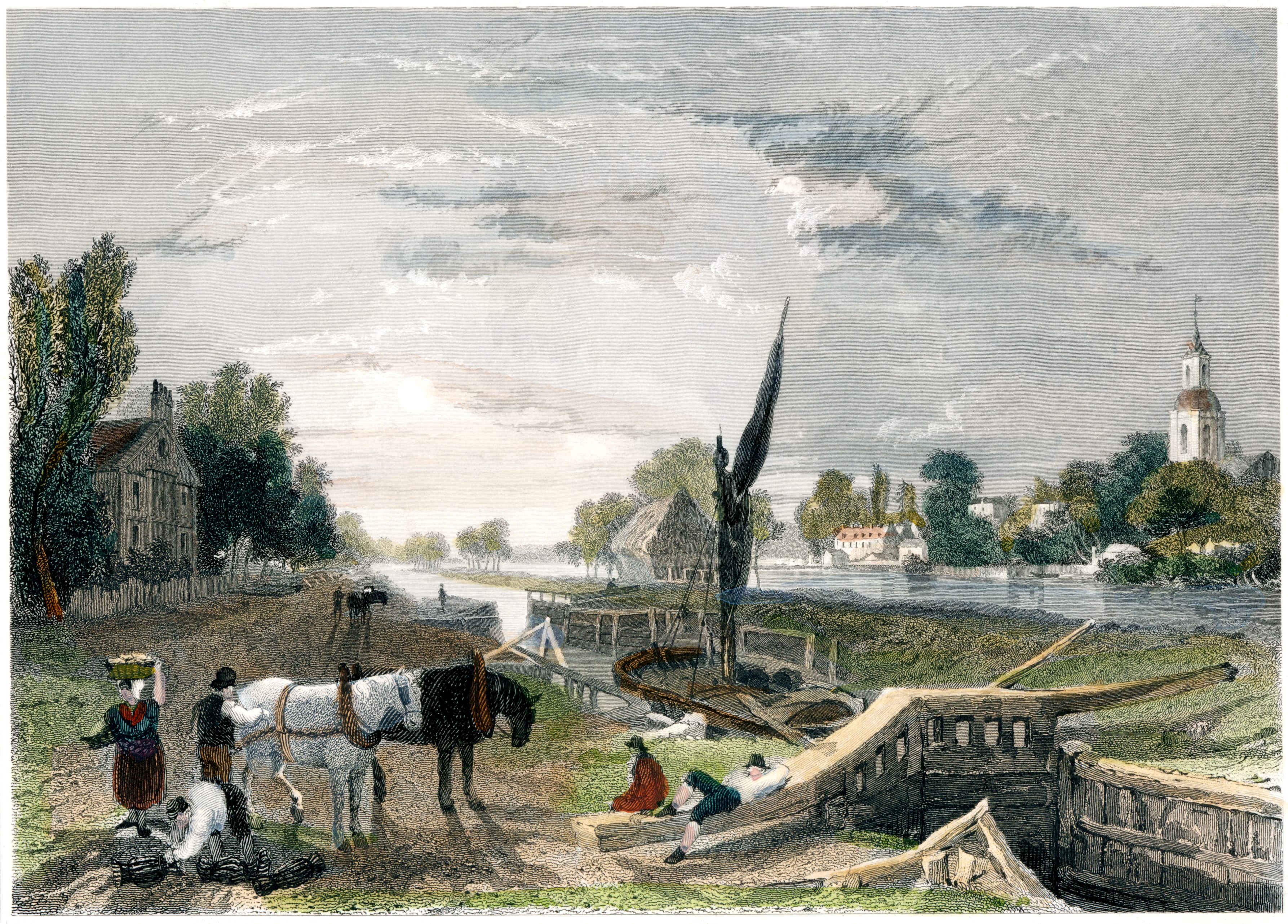 Sunbury Lock,river view,prints